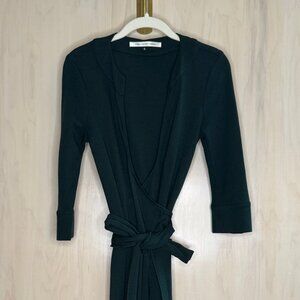 Diane Von Furstenberg Dark Green Wrap Dress Size 4